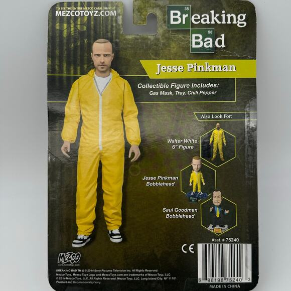 Mezco Toyz Breaking Bad Jesse Pinkman 6" Yellow Hazmat Suit Figure - Picture 2 of 3